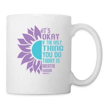 Sensibilisation à la prévention du suicide - Mug blanc - blanc - Droite