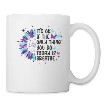 Mental Health Warrior Purple and Turquoise - Mug - white - Right