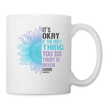 Mental Health Warrior Purple and Turquoise - Mug - white - Right