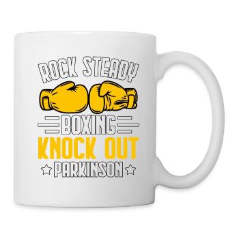 Rock Steady Boxen Knock Out Parkinson - Tasse - Weiß - Rechts