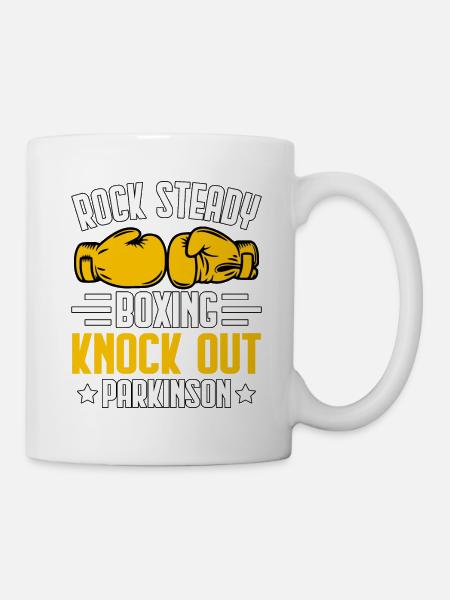 Rock Steady Boxen Knock Out Parkinson - Tasse - Weiß