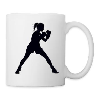 Frau Mädchen Boxen - Tasse - Weiß - Rechts