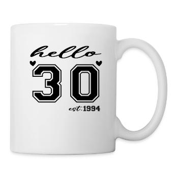 Hello 30 est 1994 - Mug blanc - blanc - Droite