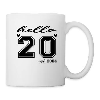 Hello 20 est 2004 - Mug blanc - blanc - Droite