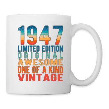 Edition limitée depuis 1947 Anniversaire Millésime 1947 - Mug blanc - blanc - Droite