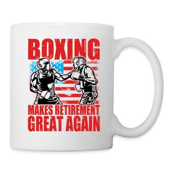Boxing makes retirement great again - Mug - white - Right