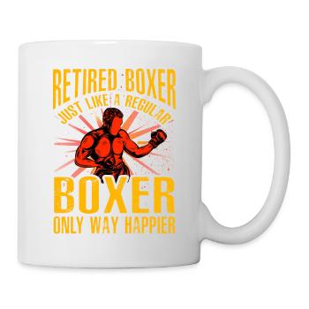 Boxer im Ruhestand - Tasse - Weiß - Rechts