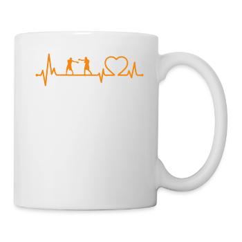 Boxen Herzschlag - Tasse - Weiß - Rechts