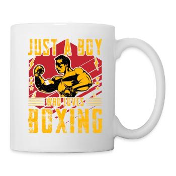 Nur ein Junge, der das Boxen liebt - Tasse - Weiß - Rechts