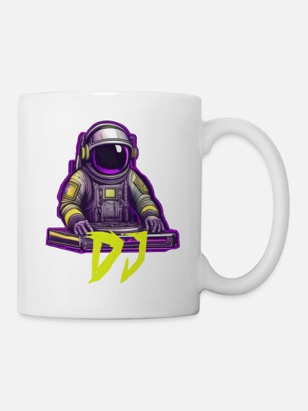DJ Astronaut - Tasse - Weiß