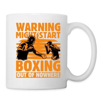 Warnung kann Boxen aus dem Nichts auslösen - Tasse - Weiß - Rechts