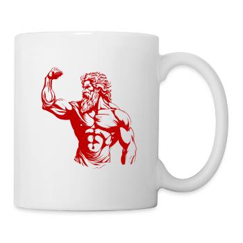 Greek Fighter Ancient Statue - Mug - white - Right