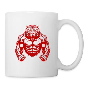 Gymnase d’entraînement de musculation Tiger - Mug blanc - blanc - Droite
