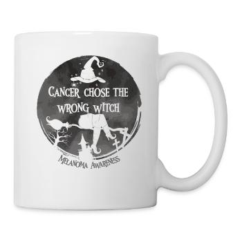 Cancer Chose The Wring Witch Skin Cancer - Mug - white - Right
