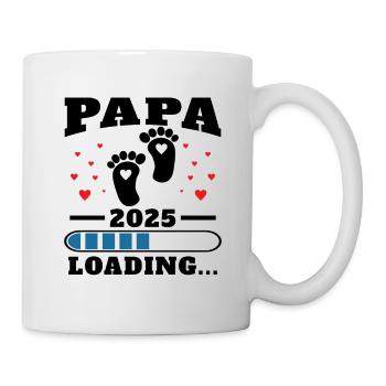 Papa 2025 Drôle Cadeau de Fête des Pères Femmes Enceintes - Mug blanc - blanc - Droite