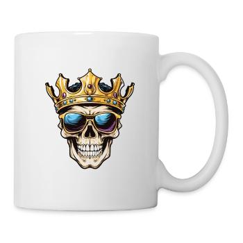 Crâne roi Couronne Tattoo - Mug blanc - blanc - Droite