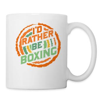 Ich würde lieber boxen - Tasse - Weiß - Rechts