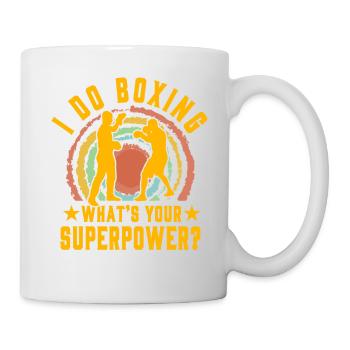 Ich mache Boxen, was ist deine Superkraft? - Tasse - Weiß - Rechts