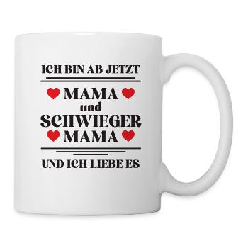 Mama und Schwiegermama Schwiegermutter Brautmutter - Tasse - Weiß - Rechts