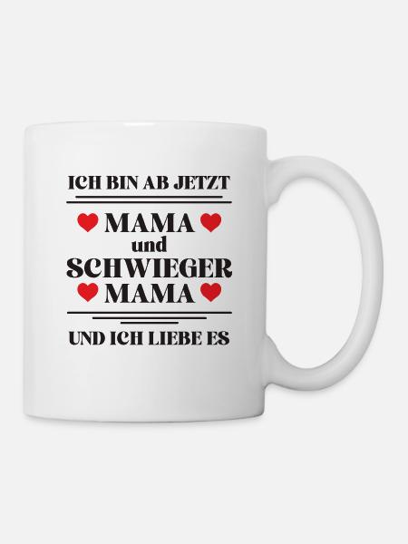 Mama und Schwiegermama Schwiegermutter Brautmutter - Tasse - Weiß