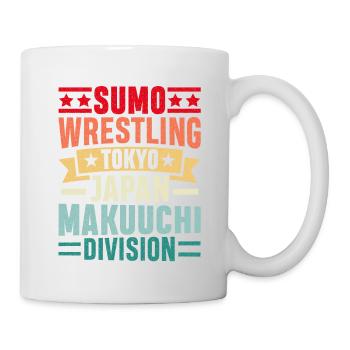 Sumo Wresling Tokio Japan Makuuchi Division - Tasse - Weiß - Rechts