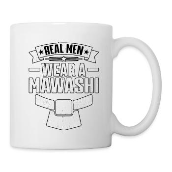 Echte Männer tragen einen Mawashi - Tasse - Weiß - Rechts