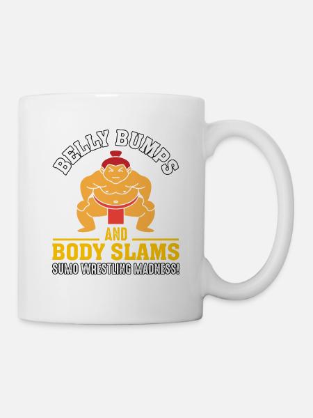 Belly Bumps and Body Slams Sumo Wrestling Madness - Mug - white