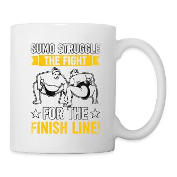 Sumo kämpfen um die Ziellinie - Tasse - Weiß - Rechts