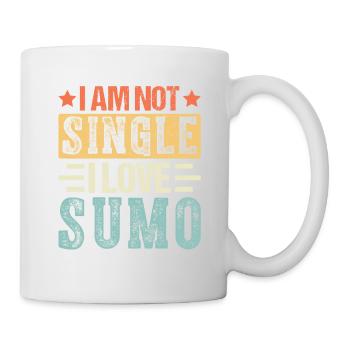 I am not Single I love Sumo - Mug - white - Right