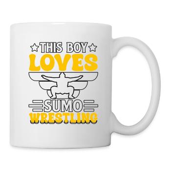 Ce garçon aime la lutte de sumo - Mug blanc - blanc - Droite