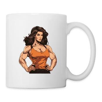 Femme Fitness Muscles Gym Fille - Mug blanc - blanc - Droite