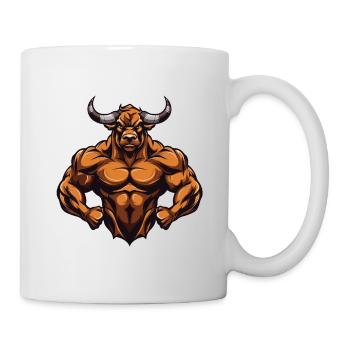 Bulle Stier Muskeln Beast Gym - Tasse - Weiß - Rechts