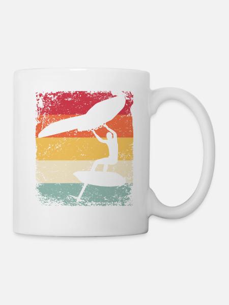 Wing Foil Wingsurfing Ailes de foil rétro - Mug blanc - blanc