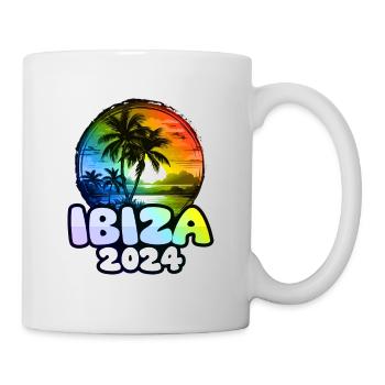 Ibiza 2024 Palm Trees Colorful - Mug - white - Right