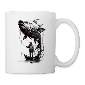 FISH FISHING FISHERMAN ANGLER - Mug - white - Right