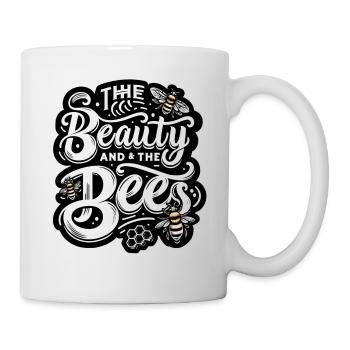 Beauty and the Bees in schwarz/weiß - Tasse - Weiß - Rechts
