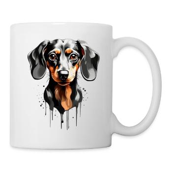 CHIEN TECKEL À POIL COURT TECKEL MIGNON - Mug blanc - blanc - Droite