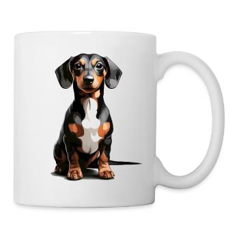 CHIEN TECKEL À POIL COURT TECKEL MIGNON - Mug blanc - blanc - Droite