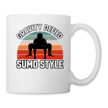 Gravity defied Sumo Style - Mug - white - Right