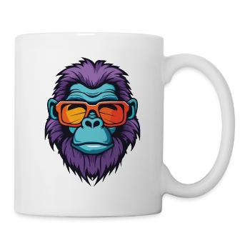 Gorilla Head Portrait Cool - Mug - white - Right
