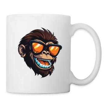 Portrait de tête de rhinocéros cool - Mug blanc - blanc - Droite