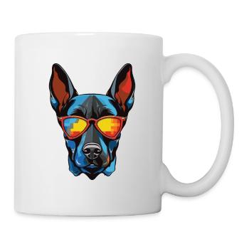 Doberman Dog Head Portrait Cool - Mug - white - Right