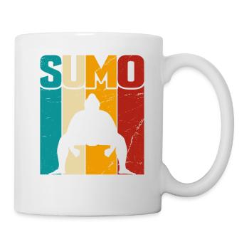 Sumo Rétro - Mug blanc - blanc - Droite