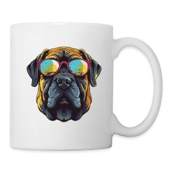 Mastiff Dog Head Portrait Cool - Mug - white - Right