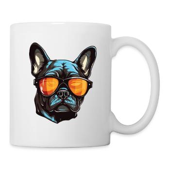 Portrait de tête de chien bouledogue français - Mug blanc - blanc - Droite