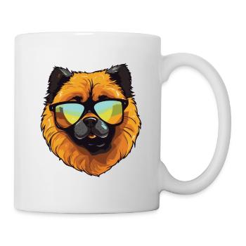 Chow Chow Portrait De Tête De Chien Cool - Mug blanc - blanc - Droite