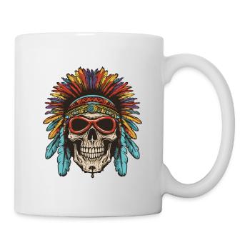 Apache Totenkopf Indianer - Tasse - Weiß - Rechts