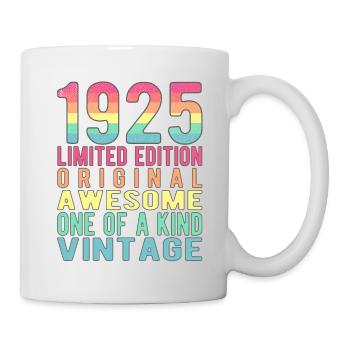 Limited Edition seit 1925 Geburtstag Vintage 1925 - Tasse - Weiß - Rechts