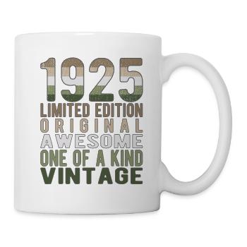 Limited Edition seit 1925 Geburtstag Vintage 1925 - Tasse - Weiß - Rechts