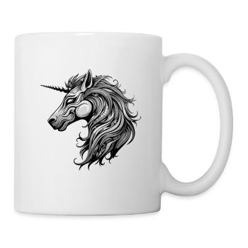 Tête d’animal licorne - Mug blanc - blanc - Droite